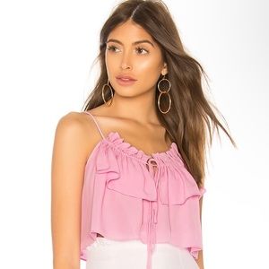 Revolve Pink Milly Tammy Crop Top